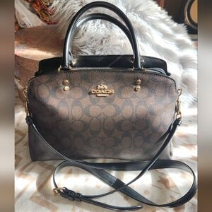 Coach Lilly carryall canvas leather